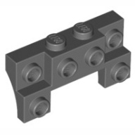 Lego auto konzola (nosič) pro nárazník 2x4 - 1x4, tmavě modro šedá (6066119)